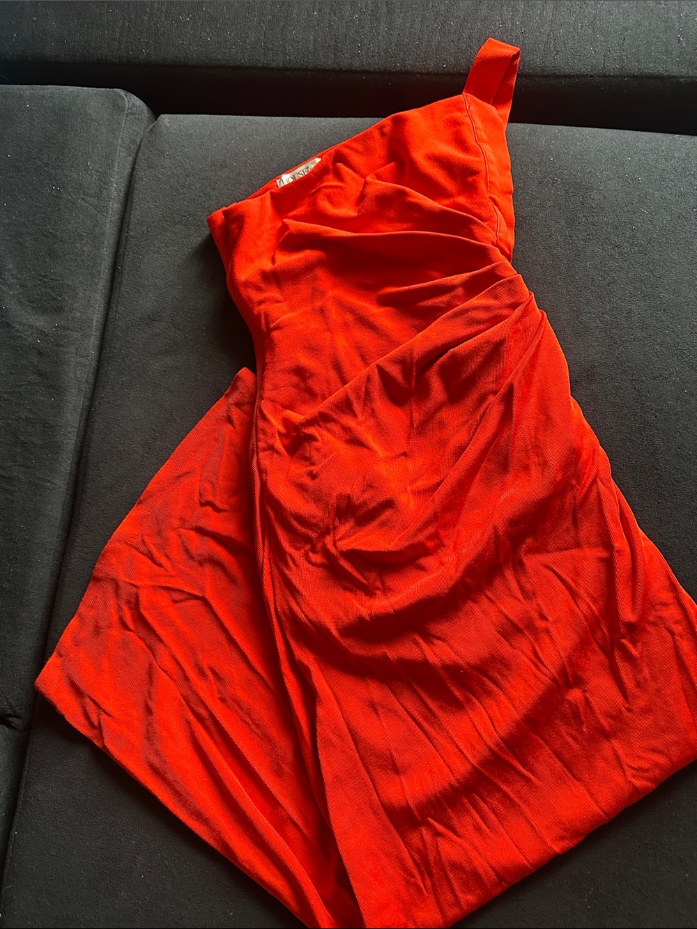 House of CB Red One-Shoulder Evening Dress